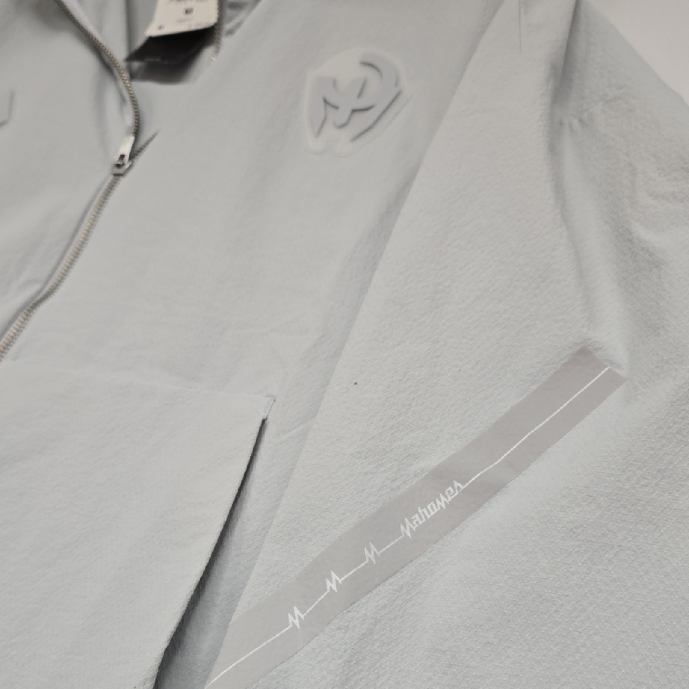 adidas Patrick Mahomes Light Gray Lightweight Jacket - Picture 3 of 5